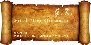 Gyimóthy Klemencia névjegykártya